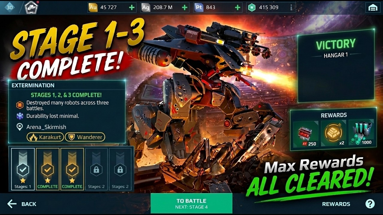 [WR] EXTERMINATION 1-3 / ИСТРЕБЛЕНИЕ 1-3 | 14.05.2026 | WAR ROBOTS