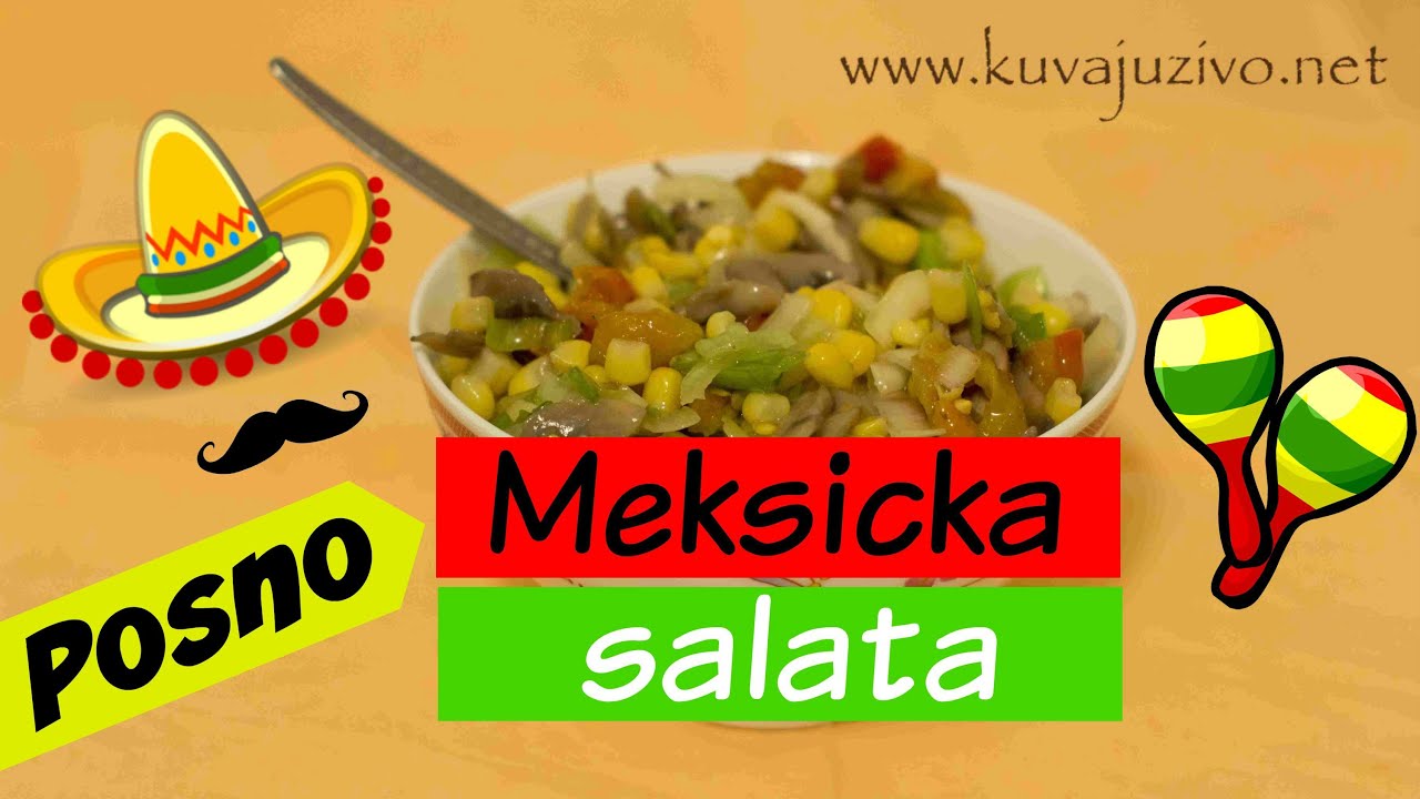 Meksička salata (posna salata) - Mexican salad - Video recept
