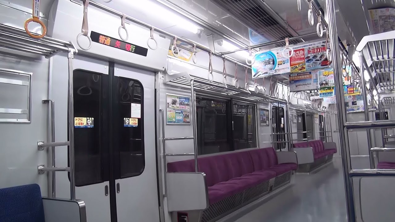 深夜1本運転　北総鉄道9100形普通矢切行き最終電車の車内　印旛日本医大&rArr;矢切