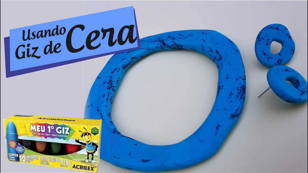 Passo a passo - Como usar Giz de Cera na Cerâmica Plástica/Polymer Clay!