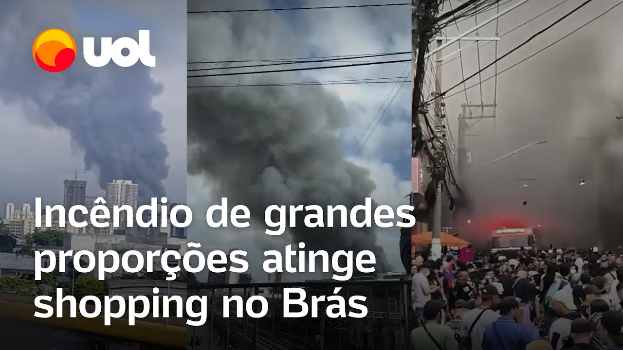Incêndio no Brás: Fogo atinge Shopping 25, no centro de SP; vídeos mostram fumaça no local