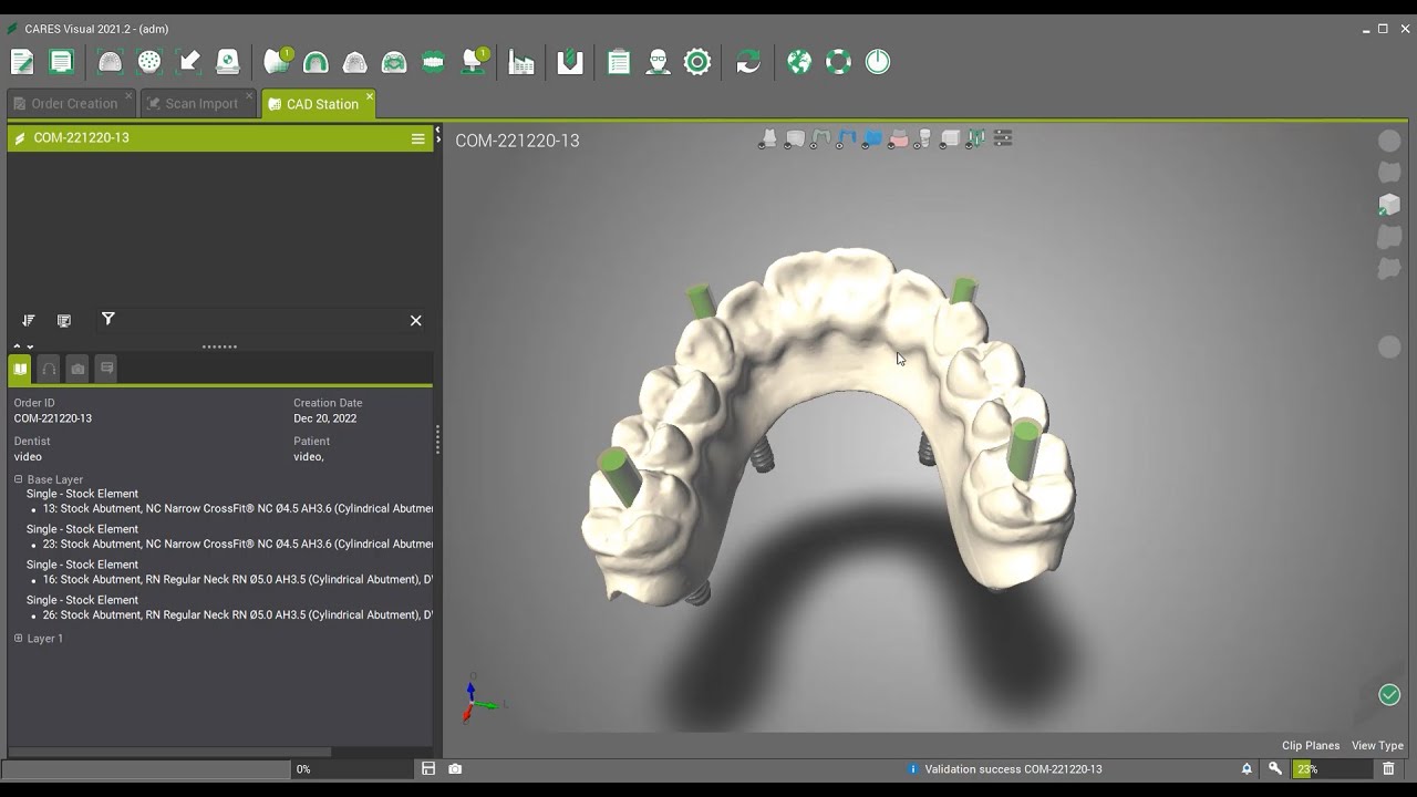 DWOS  - Create a coping Wax up for a Full Zircone All on Four on Stock Element