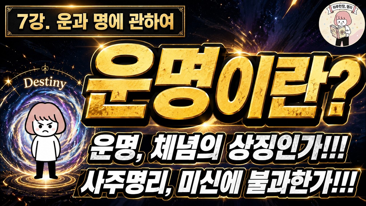 7강_운명이란 무엇인가? 사주명리공부 운명에 예속된 인간을 말하는가?