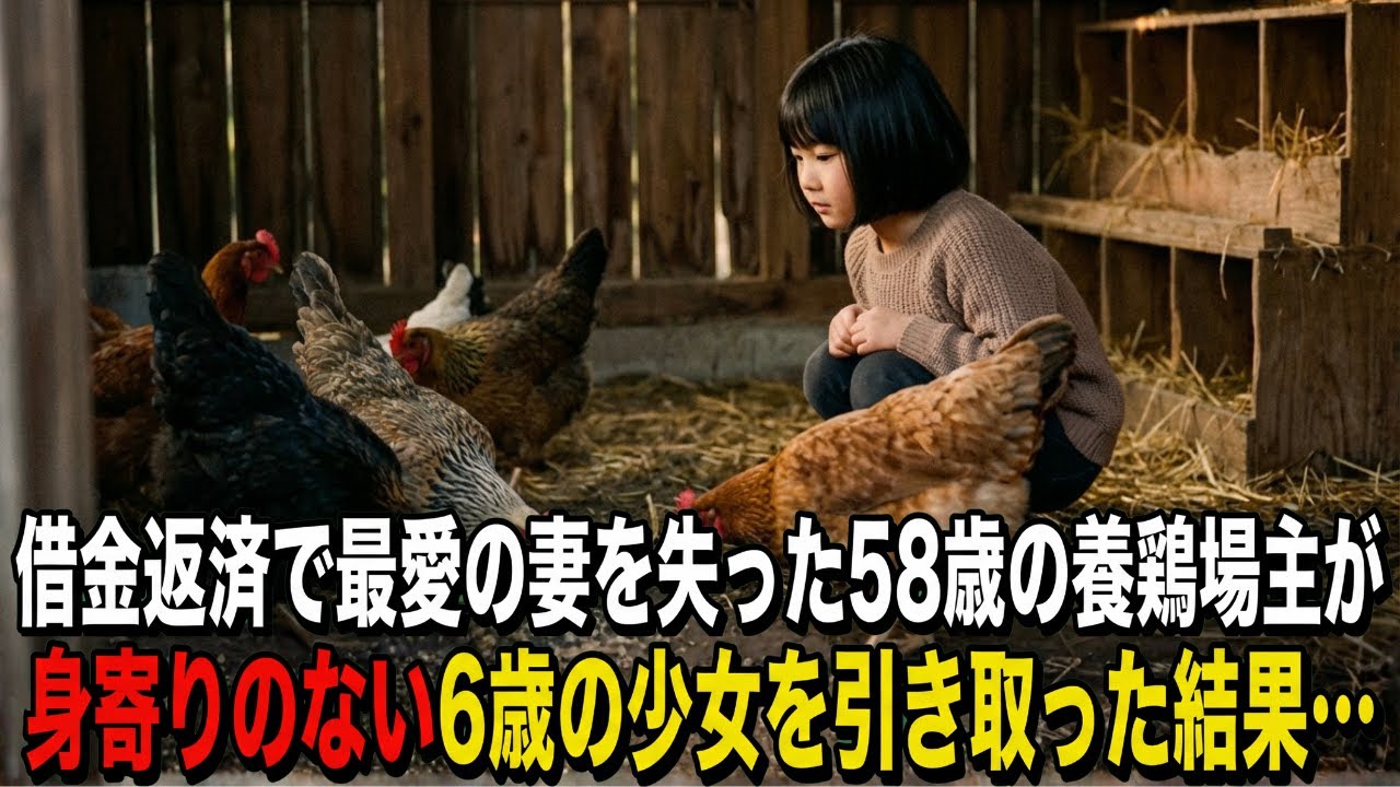 借金完済で苦労をかけて最愛の妻を失った58歳の養鶏場主→両親を失い親戚からも「気味が悪い」と追い出された6歳の少女を引き取った結果…【感動する話】