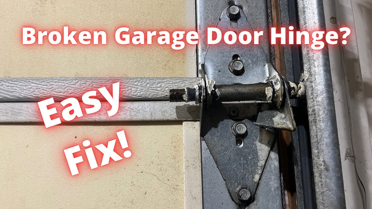 How to replace a broken garage door hinge.