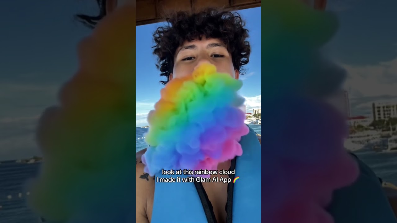 try this Vape filter in Glam AI App 🌈 #glamai #glamapp #rainbow #vape
