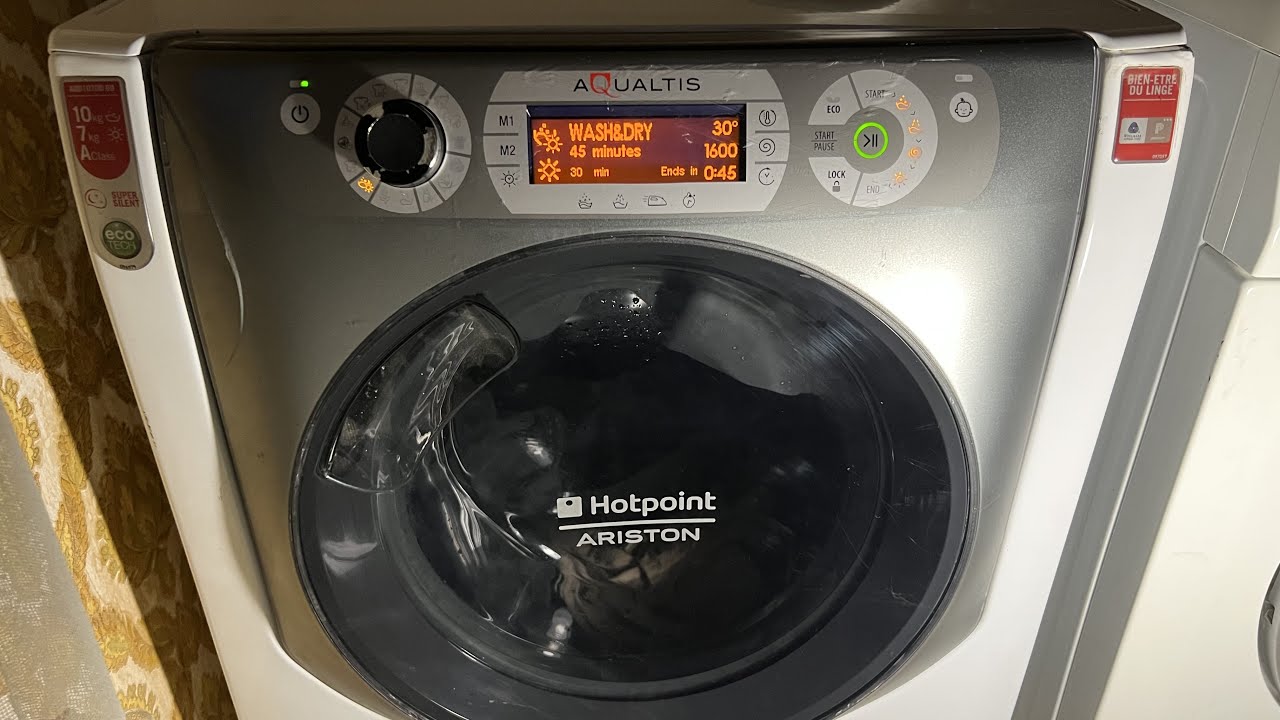 Hotpoint Ariston Aqualtis 10+7KG Washer Dryer - Wash&Dry 45 Minutes (Complete Cycle)