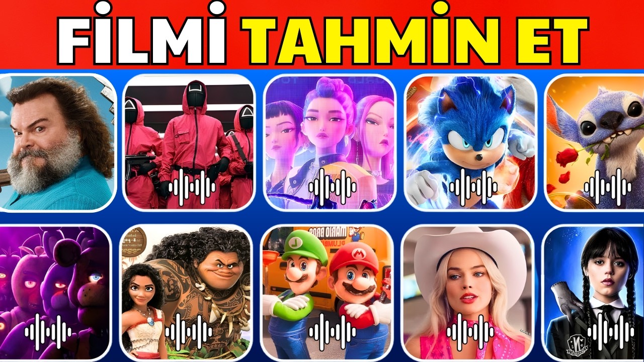 Filmi Tahmin Et! 😍 | 16 Film Müzik Bulmacası 🎬 | K-Pop Demon Hunters, Stitch, Minecraft