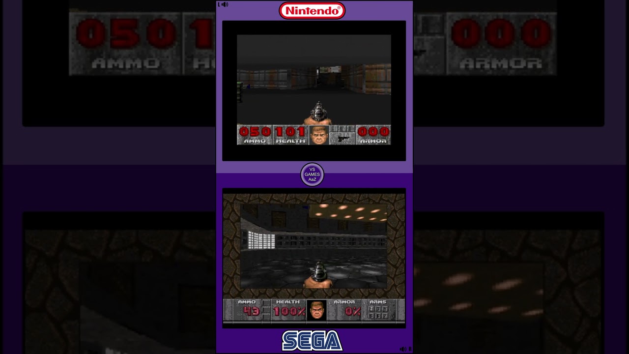Doom (Super Nintendo VS Sega 32x)comparison graphics