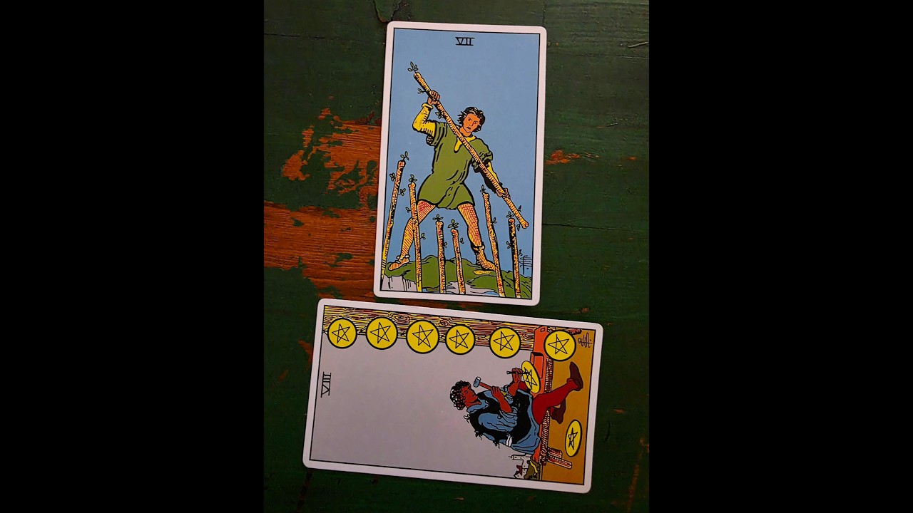 Tarot Combo: Seven of Wands / Eight of Pentacles