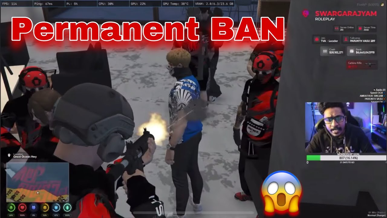 Shocking Vasu Annan Permanently Banned From Swargarajyam! for god @eaglegamingop  #tva #gta5 #rp