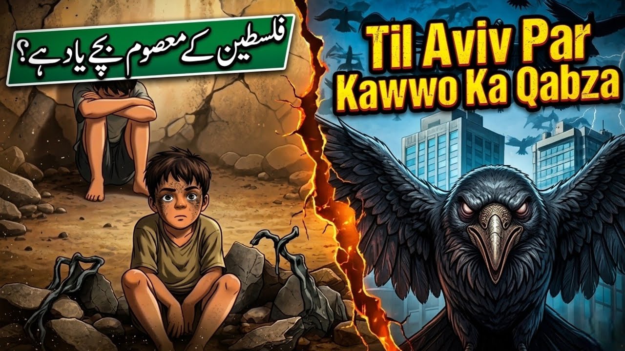 Flock Of Crows In Til Aviv: Ye To Sirf Ek Jhalak Hai   فلسطین اور ایران کے معصوم بچے 