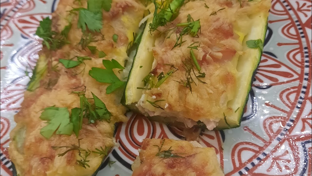 СУПЕР КАБАЧОК С ДЕЛИКАТЕСНОЙ НАЧИНКОЙ.ДЛЯ ЛЁГКОГО УЖИНА!ВКУСНЯТИНА!