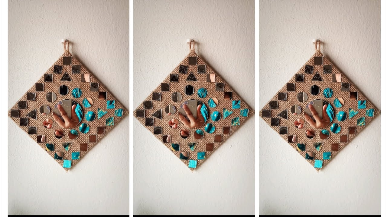DIY wall hanging carft. Room decor idea.   Tumpa Handcraft.
