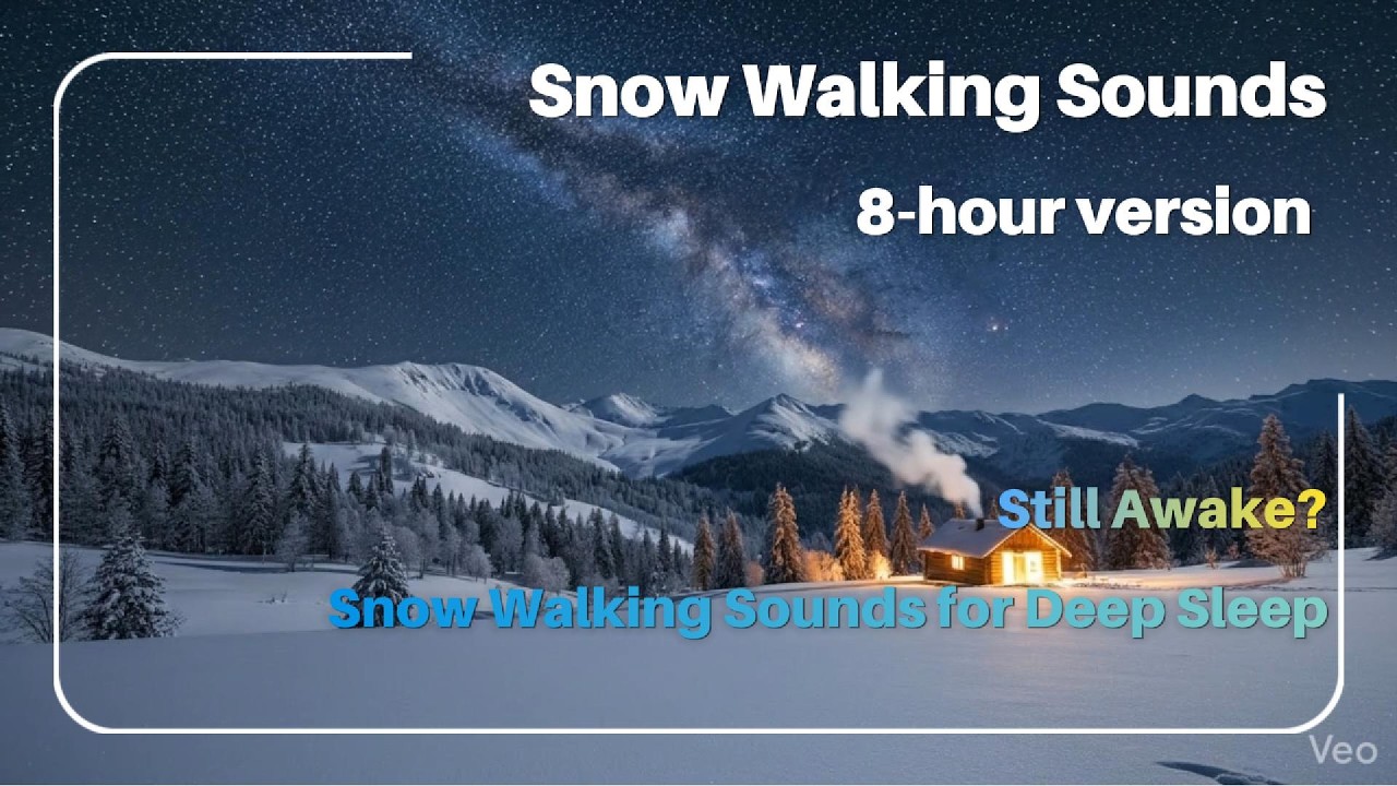 고요한 눈길 위 발자국 소리 |Snow Walking Sounds at Night for Sleep(8-Hours)