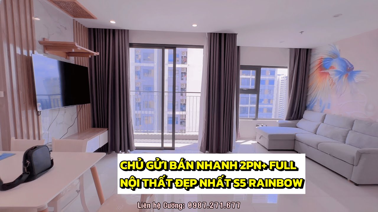 Chủ Gửi Bán Nhanh Căn 2PN+ Full Nội Thất Đầy Đủ Khu S5 Rainbow Vinhomes Grand Park