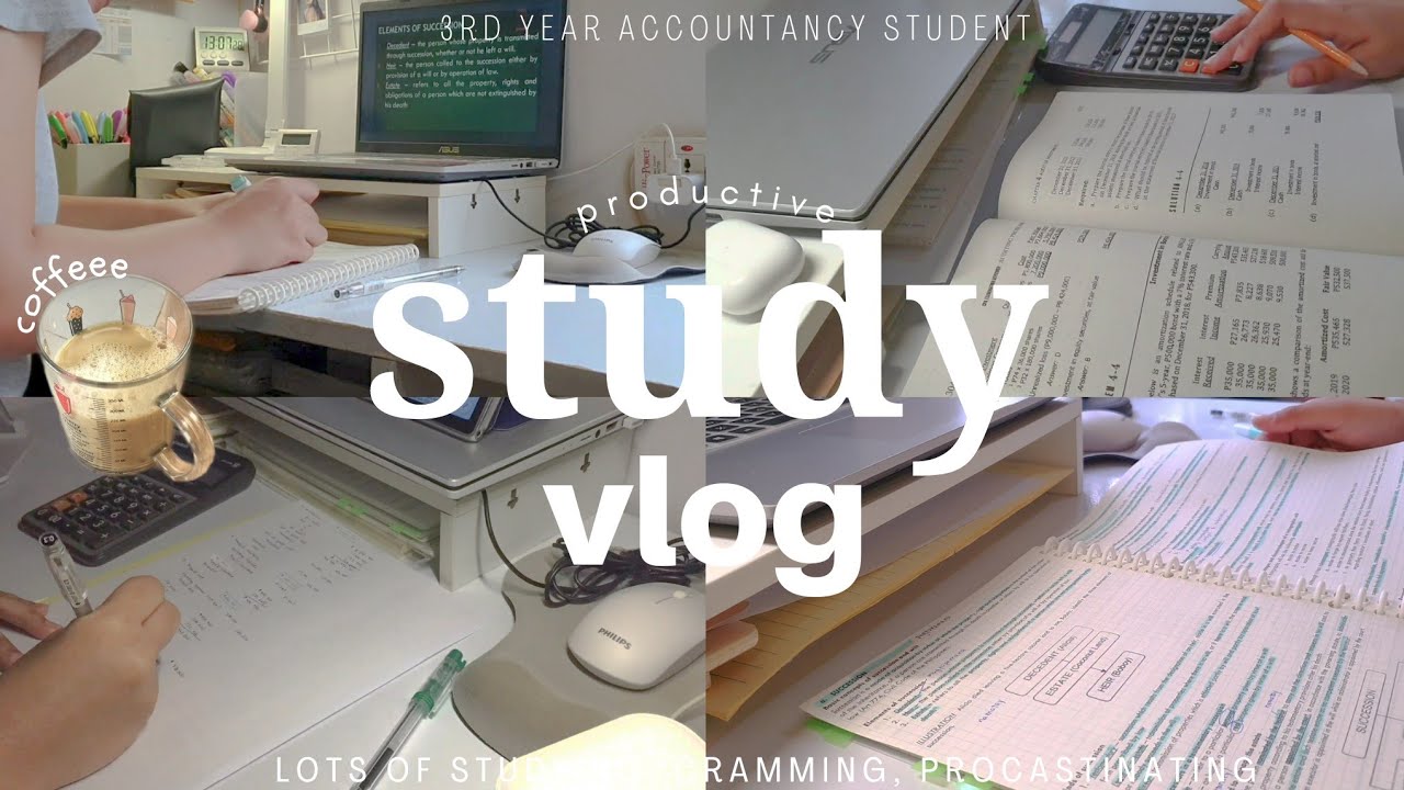 a productive study vlog 📚 days in a life of 3rd year accounting student | Philippines