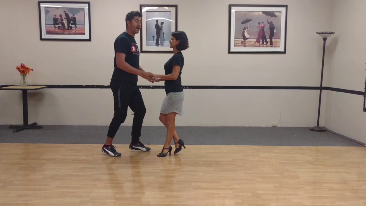 Intermediate Salsa Step:  Cumbia Into Men's Hook Turn