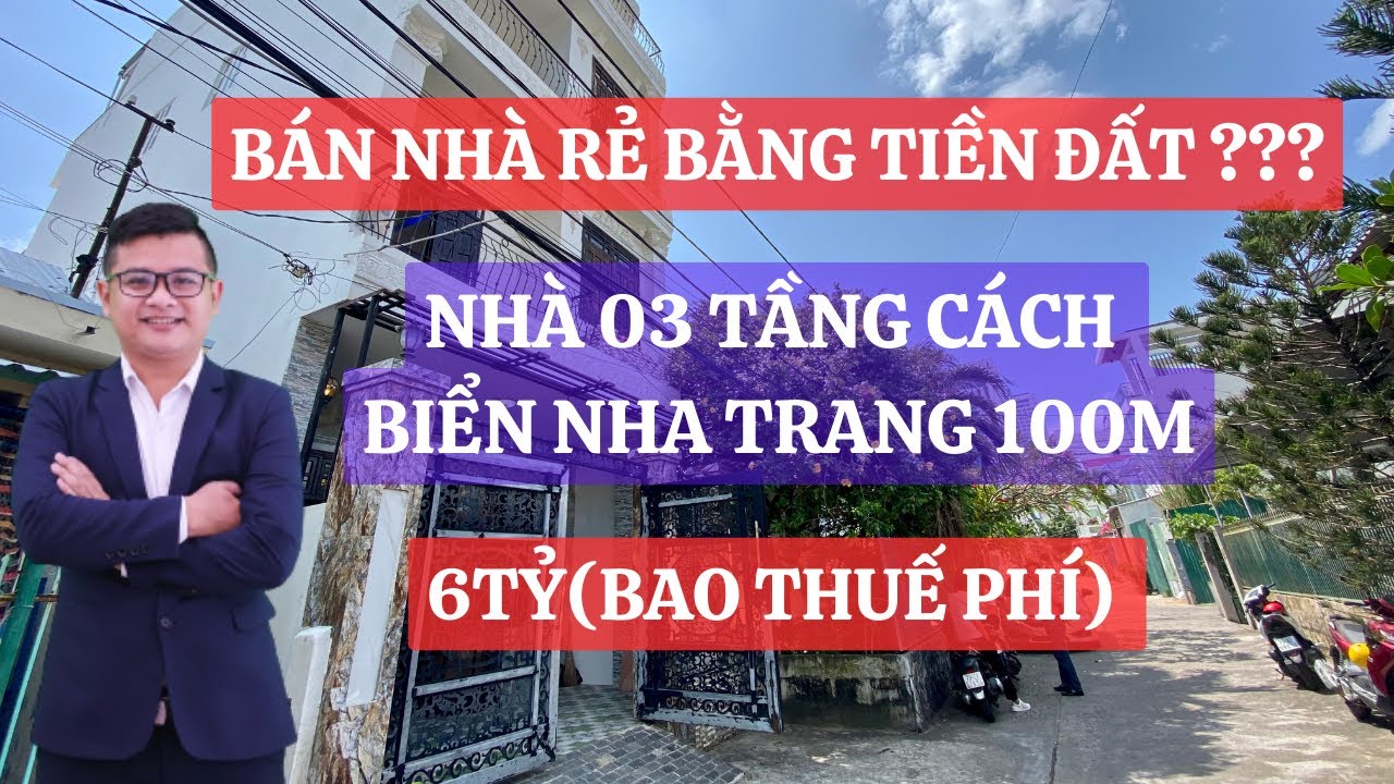 Bán nhà 03 tầng rẻ hơn tiền đất cách biển Nha Trang 100m || Trần Vũ Bđs Review