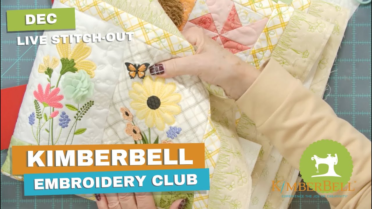 *LIVE* Kimberbell Embroidery Club December 2025 Mystery Wallflower Quilt Stitch-Along