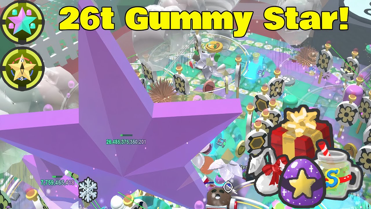 WORLD RECORD 26t Gummy Star! 140t Boost | Bee Swarm Simulator