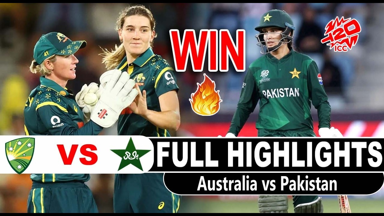 Pakistan W Vs Australia W Full Highlights Icc T20 World Cup 2026 In England | Pak Vs Aus