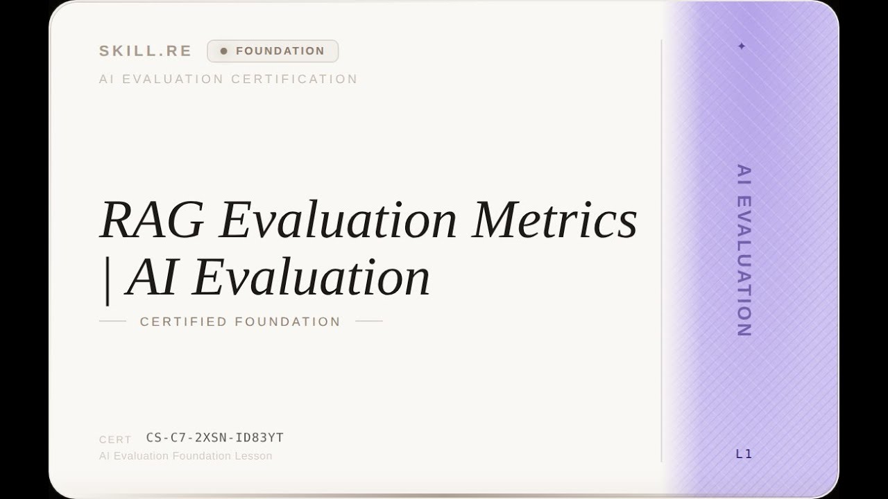 AI Evaluation: RAG Evaluation Metrics | AI Evaluation