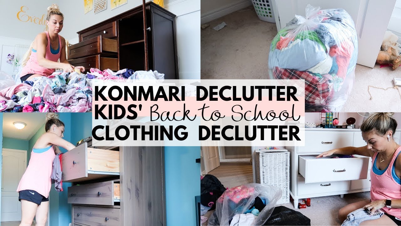 KONMARI Kids Clothing Purge | 2019 Back to School Declutter