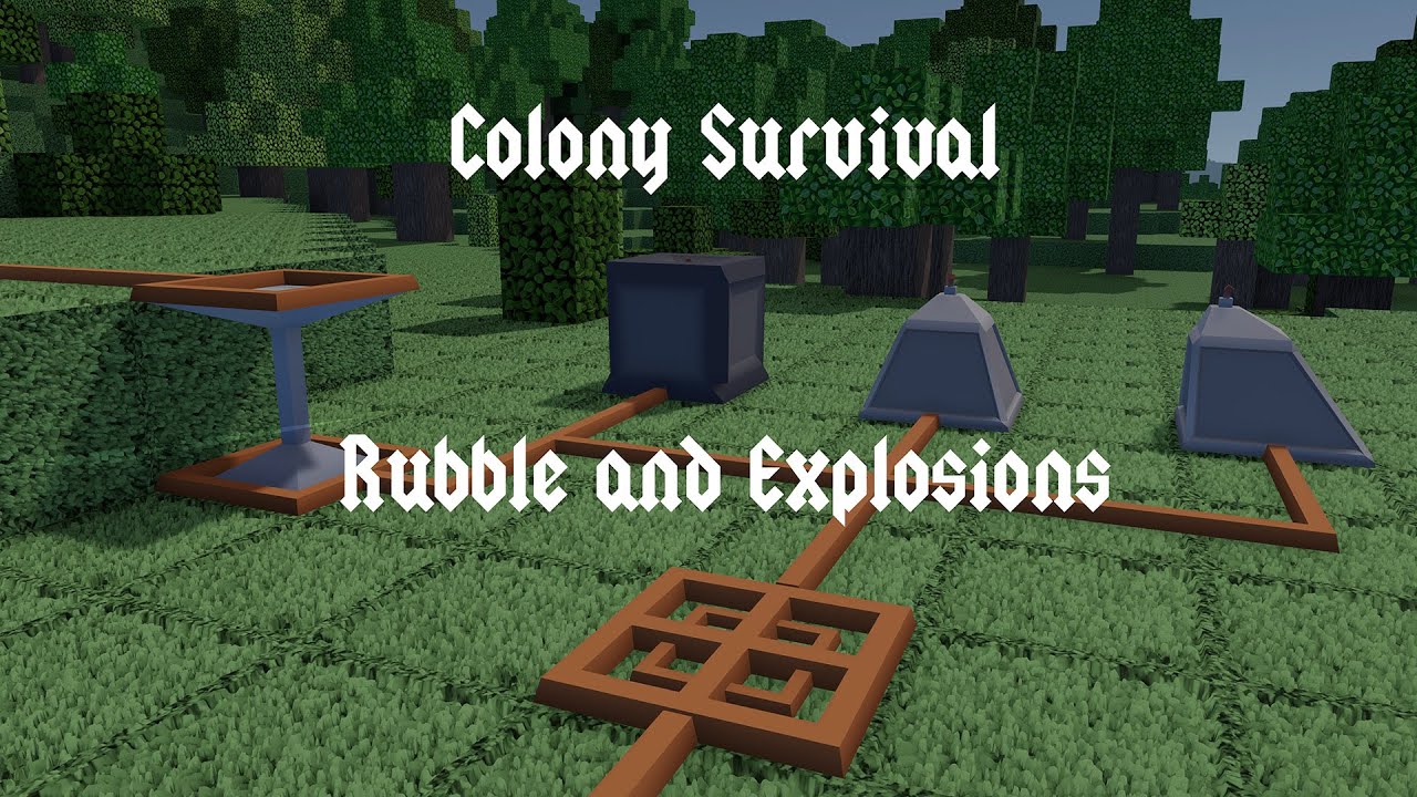 Colony Survival - Rubble and Explosions Demonstration