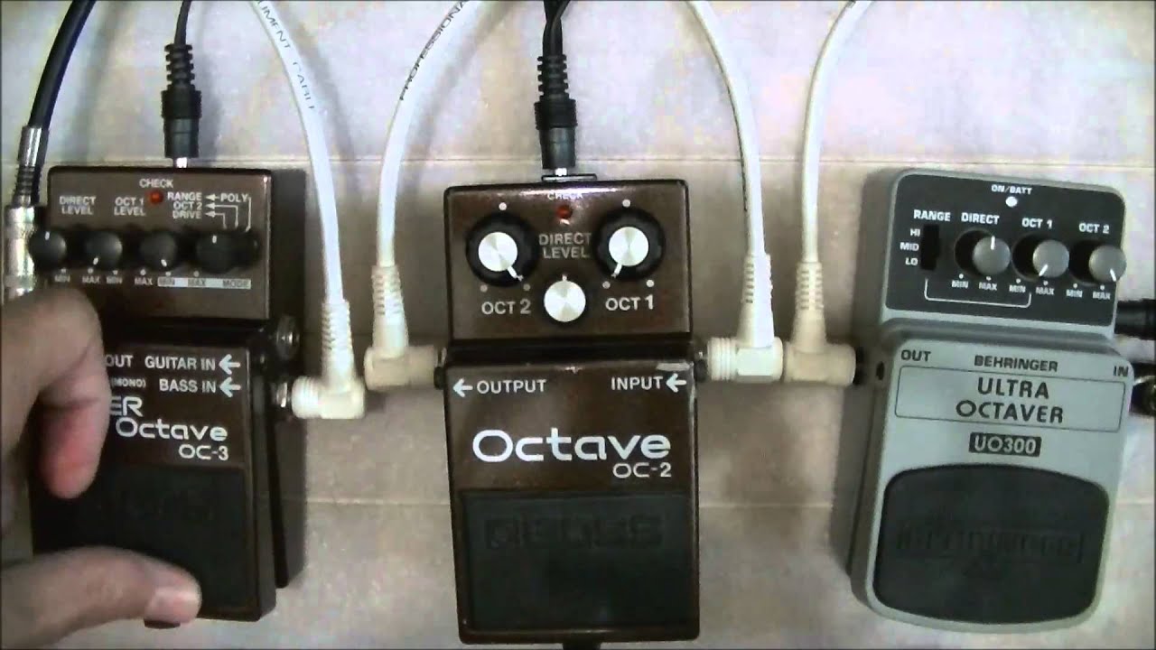 Bass Octave Comparison: Boss OC-2 vs Boss OC-3 vs Behringer UO300.