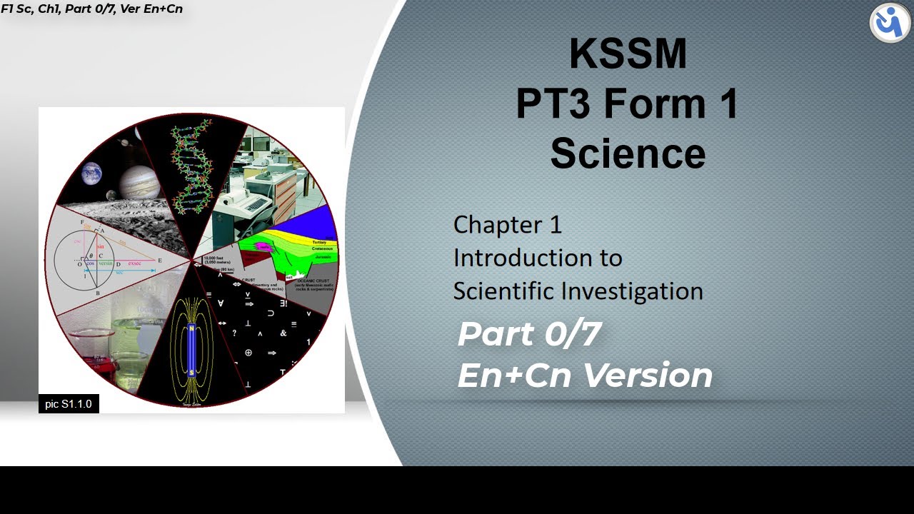KSSM Form 1, Science, Ch 1 Introduction to Scientific Investigation, Part 0/7, En + 中