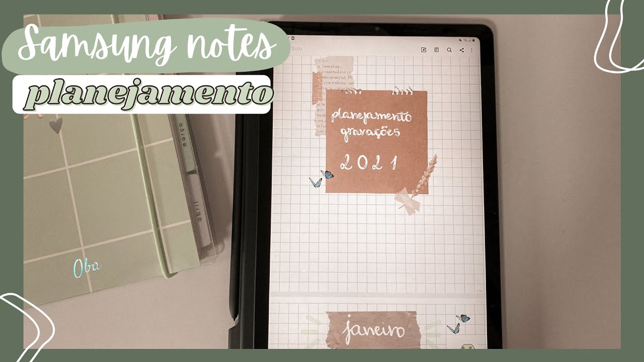 Planejamento no Samsung Tab S6 lite || Giulia Della