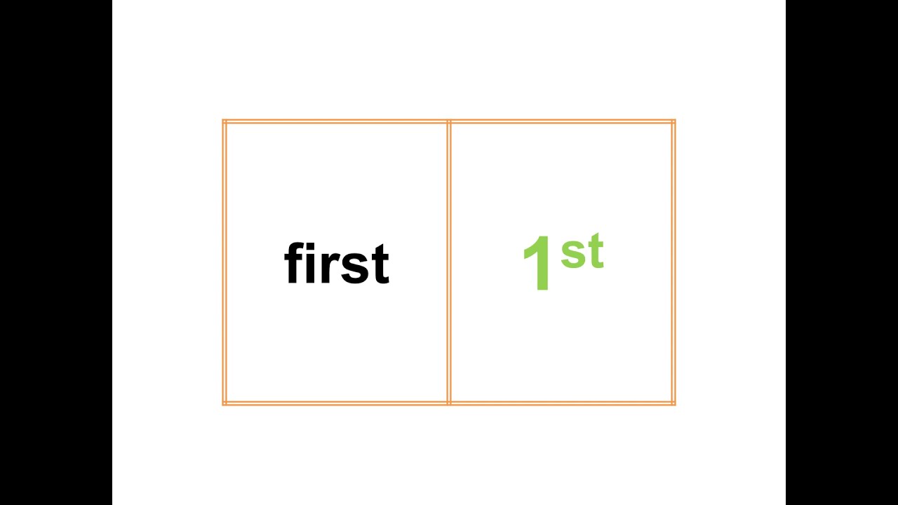 Ordinal numbers 1-20 Flashcards | YLE starter Vocabulary | 1st - 20th