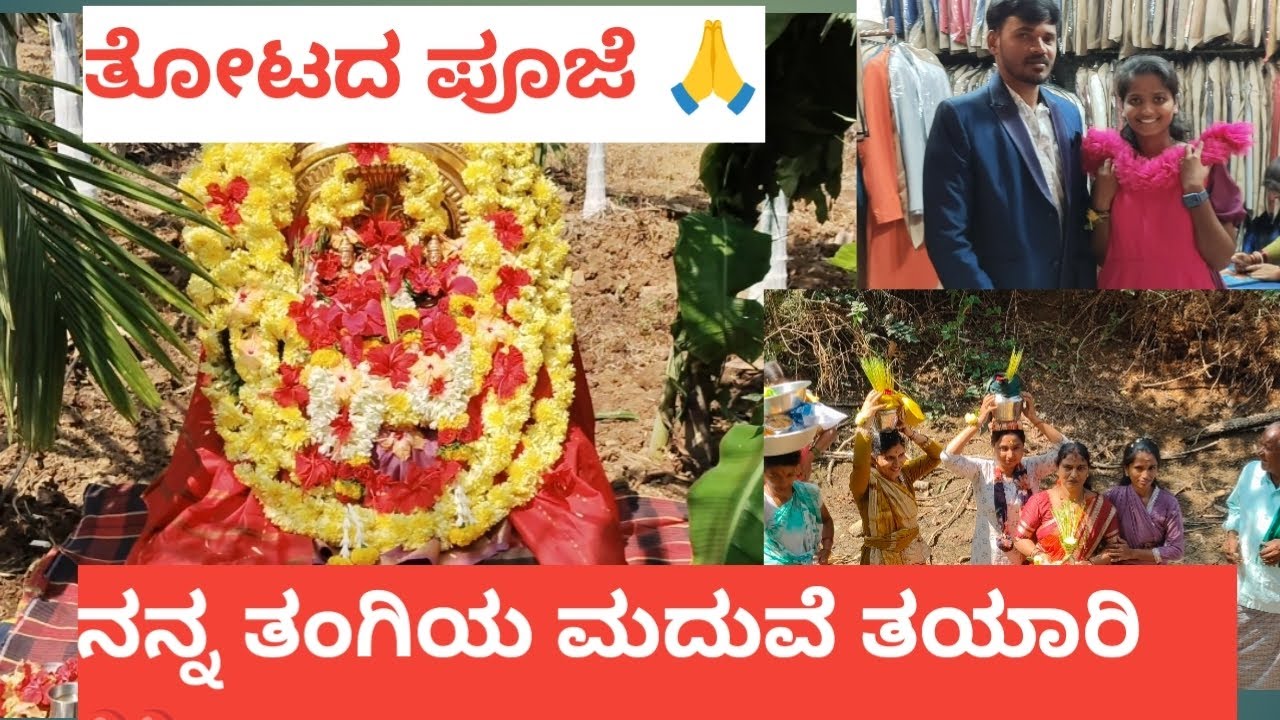 ತೋಟದ ಪೂಜೆ🙏 ಜೊತೆ ನನ್ನ ತಂಗಿಯ ಮದುವೆ ತಯಾರಿ ❤️✨