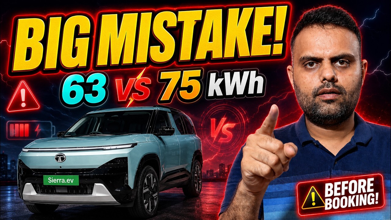 Tata Sierra EV 63 kWh vs 75 kWh vs AWD | Which One Should You Buy?