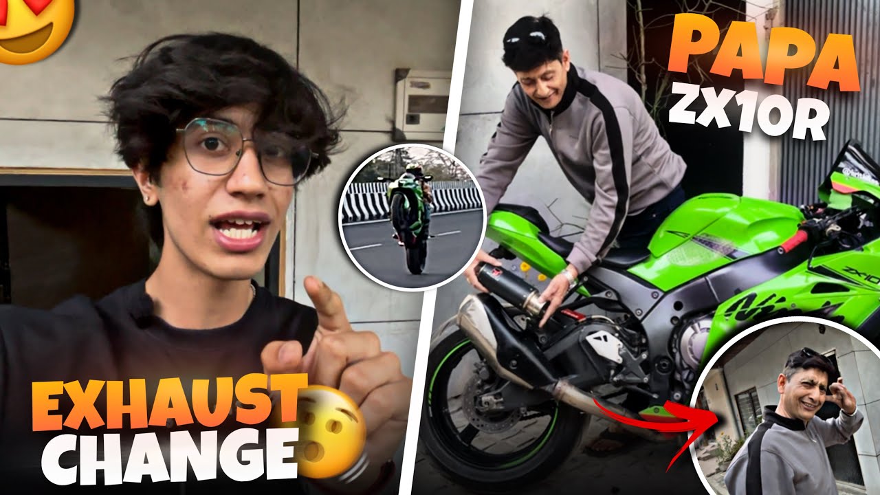 Papa ne ZX10R ka exhaust change krdiya 🫨 | BOHT LOUD HOGYI 😍