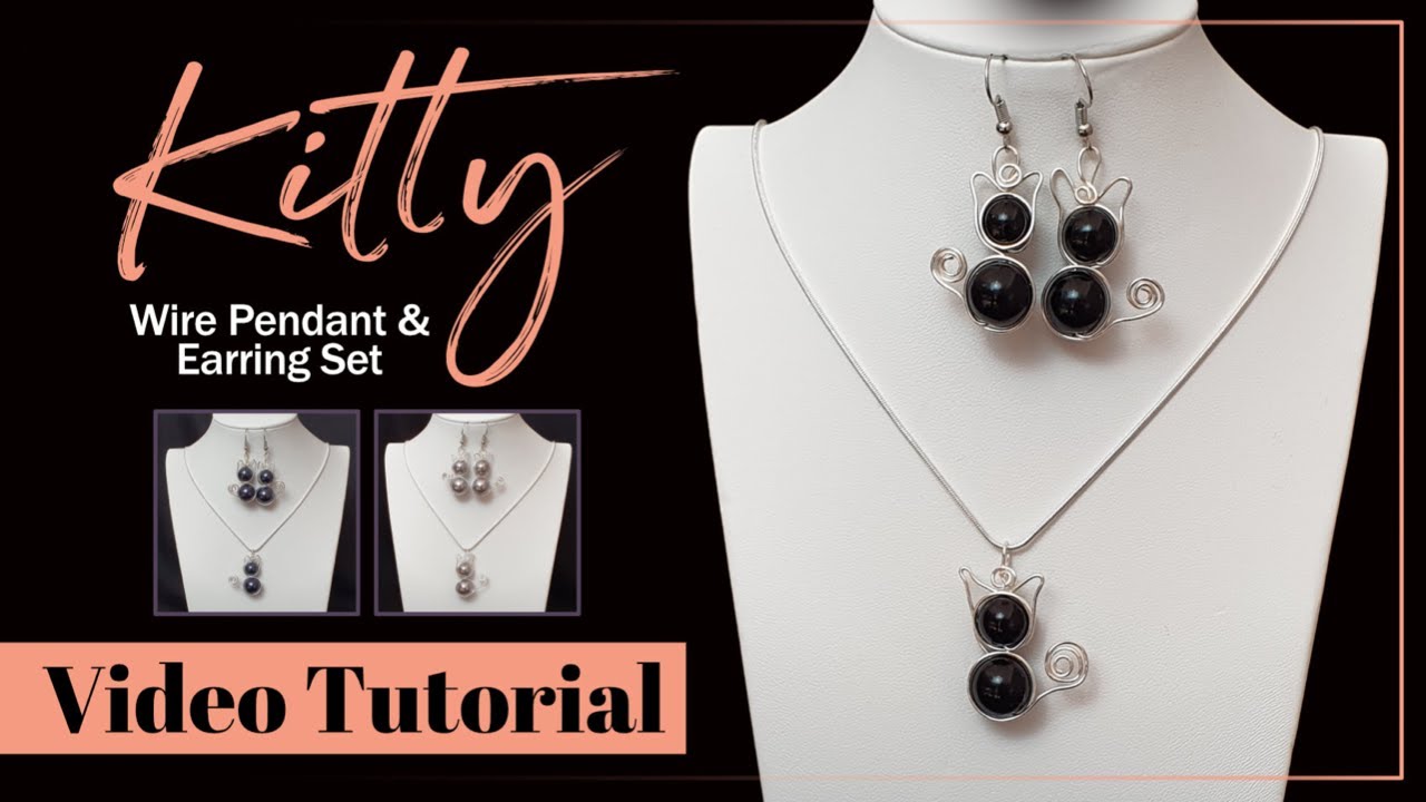 Cute Cat Pendants and Earring Tutorial