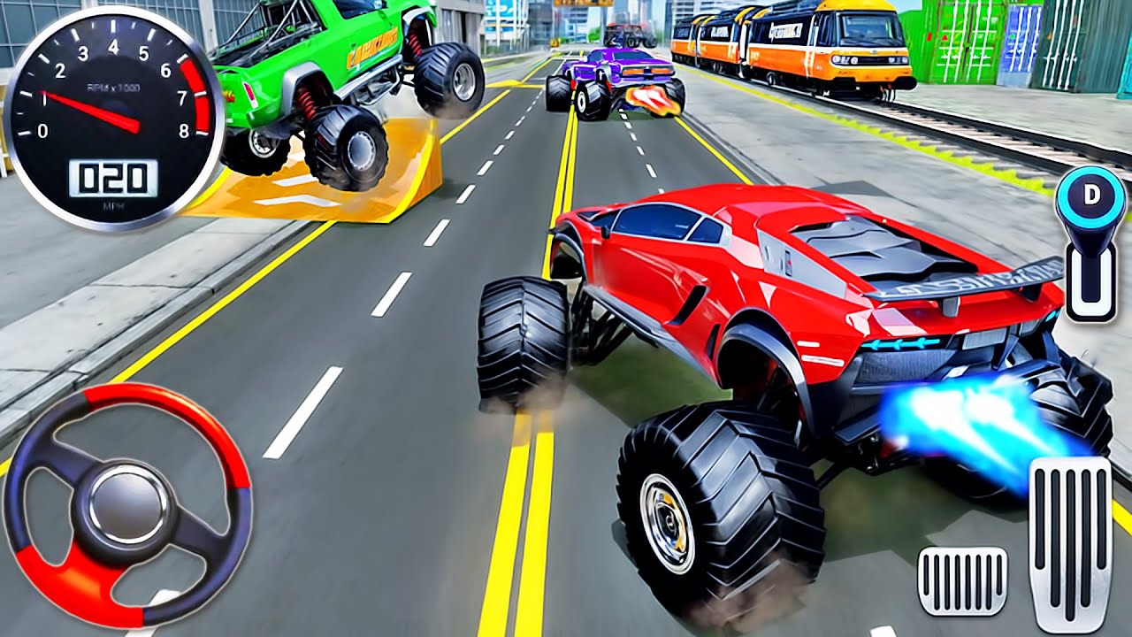 Monster Truck Racing Simulator 3D - Extreme Crash Car Demolition Derby - Android GamePlay #2