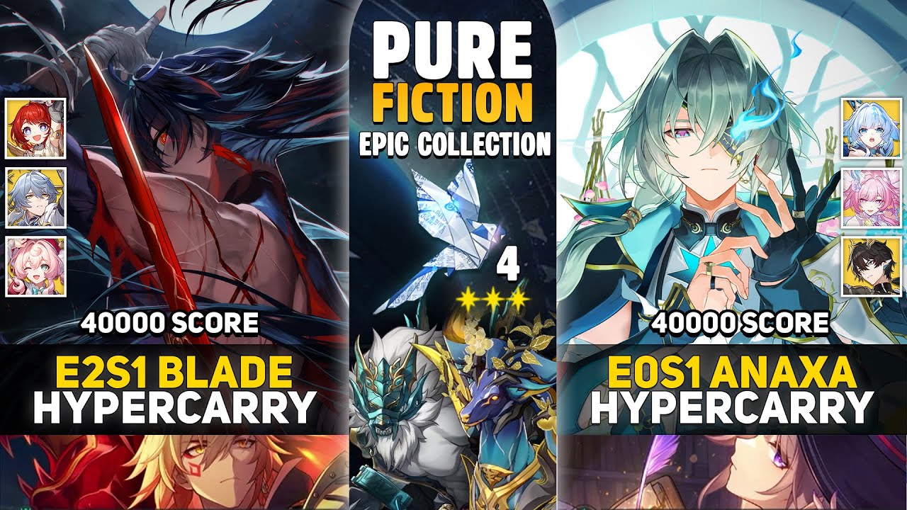 E2S1 Blade Hypercarry & E0S1 Anaxa Hypercarry | Pure Fiction 4 | Honkai Star Rail 3.8