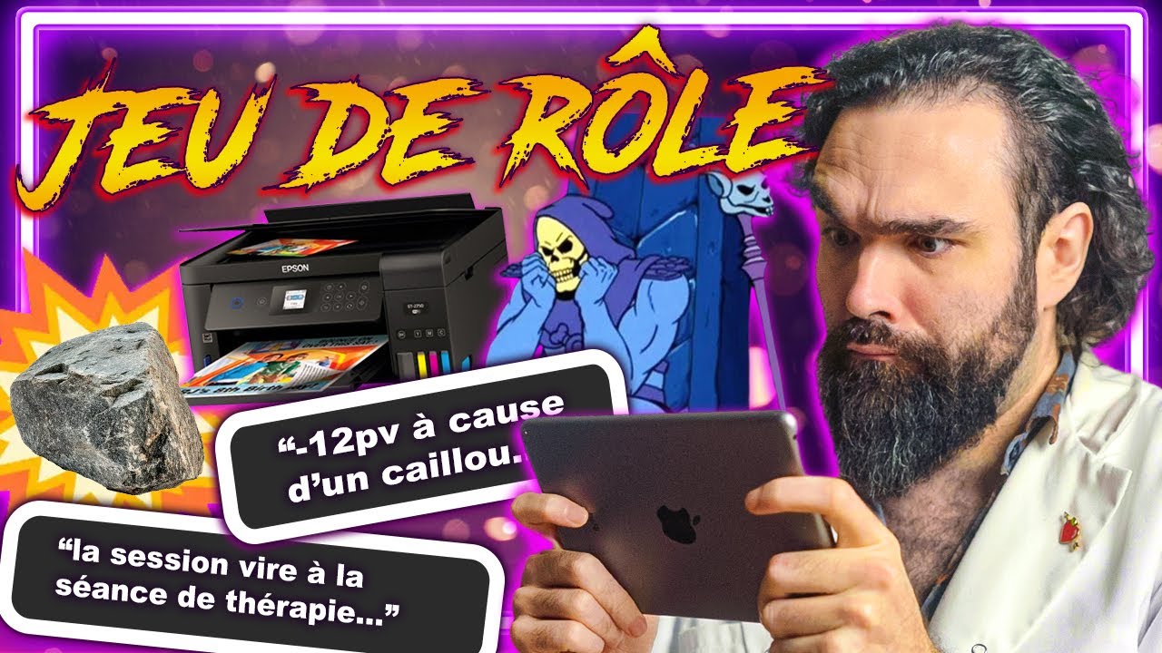 VOS ANECDOTES JDR#23 : Un caillou critique, une thérapie de méchant et une imprimante qui galère !