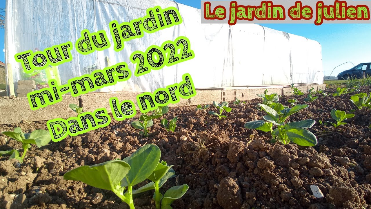 Tour du potager mi mars 2022 dans le nord