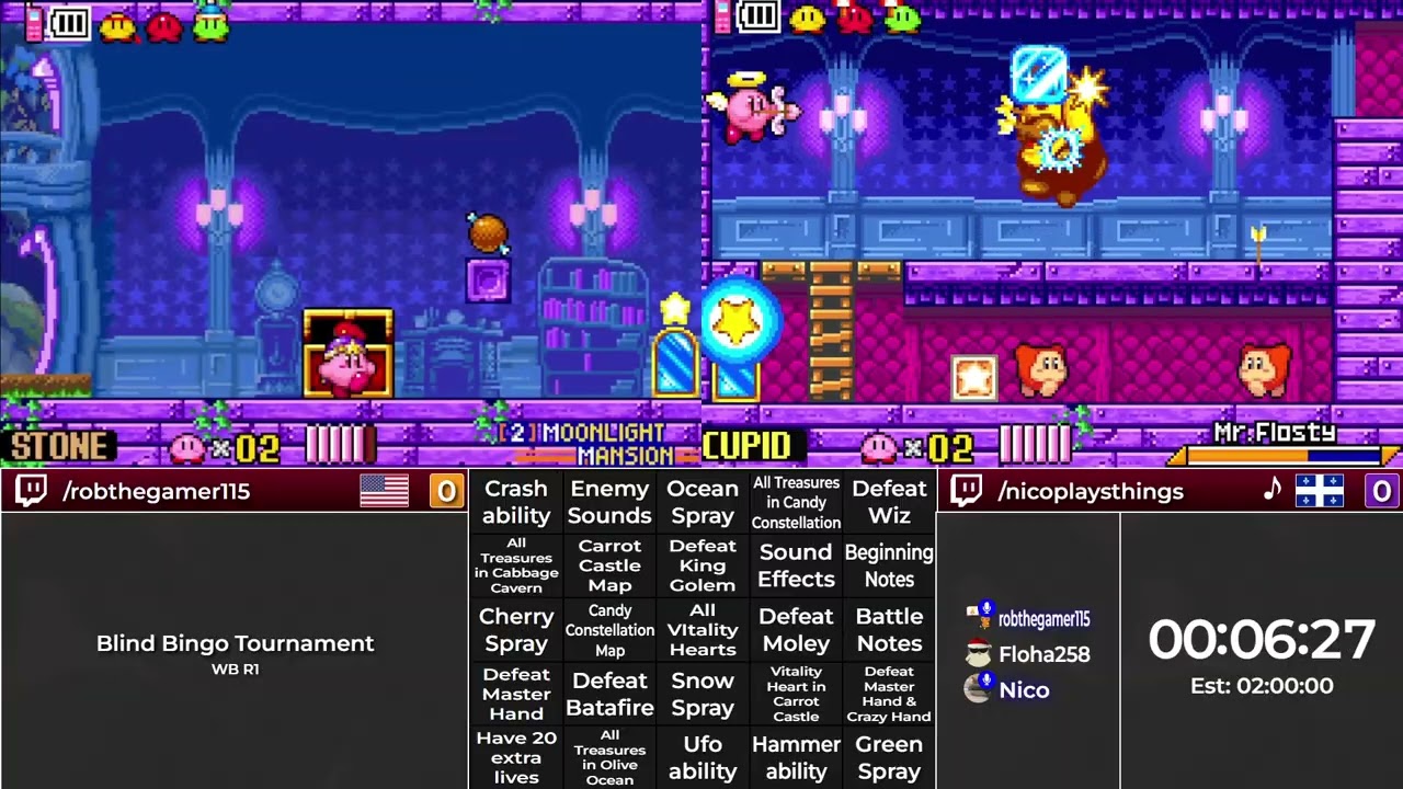 Blind Bingo Tournament: WB R1 - Rob vs. Nico | Kirby & The Amazing Mirror