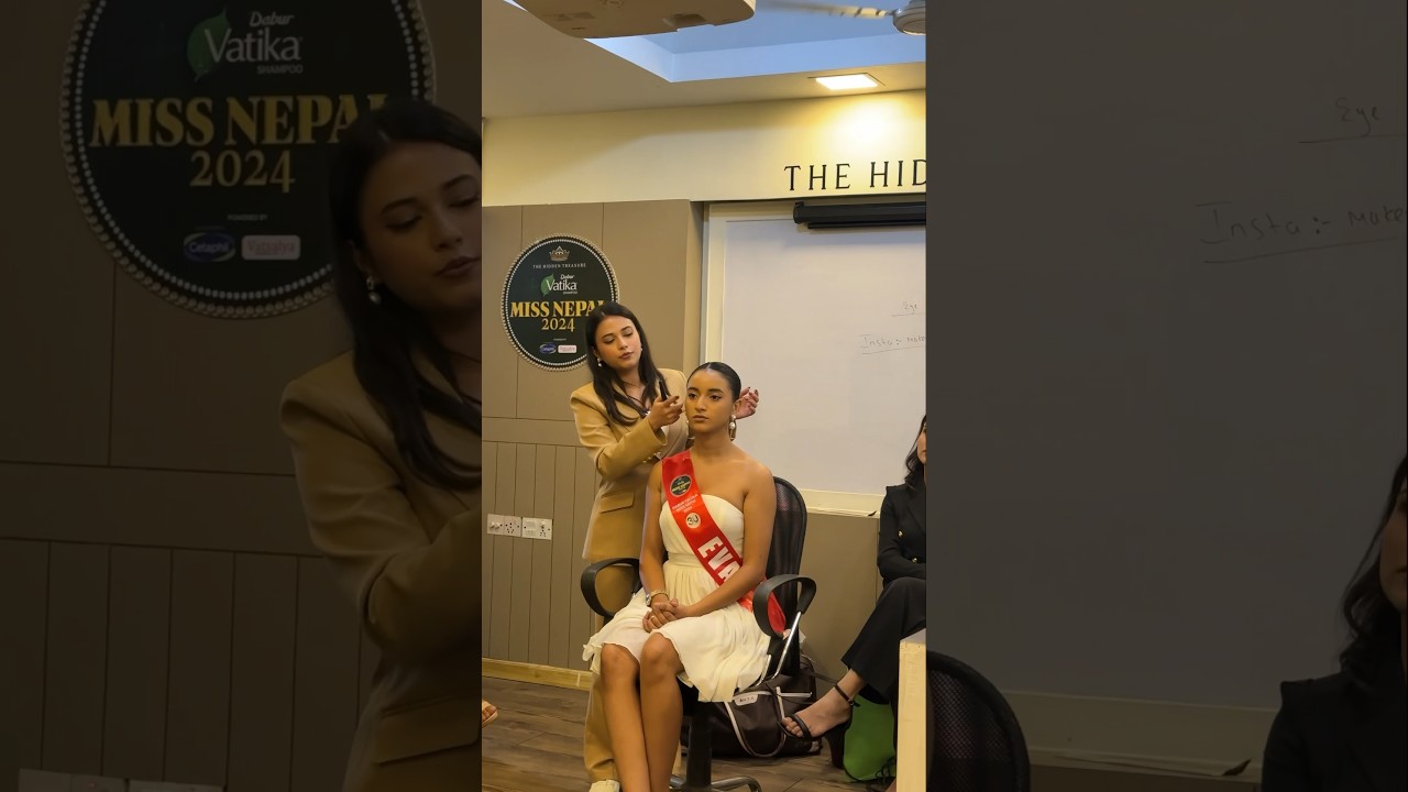 Miss Nepal Hidden Treasure Makeup training session