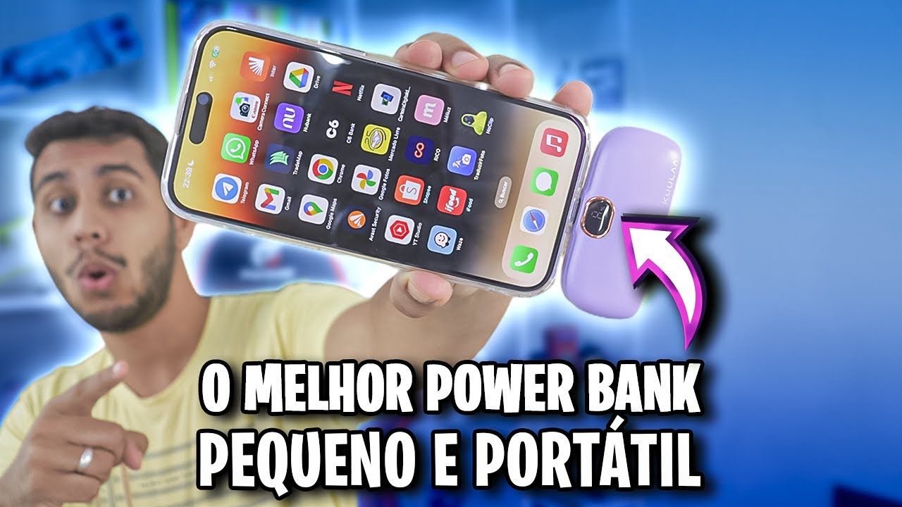 😱Você precisa disso! Mini Power Bank Kuulaa 5000mAh (muito pequeno e portátil!)