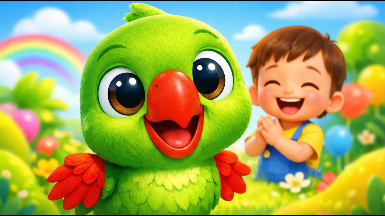 Mitthu Mitthu Tota 🦜 | Cute Kids Cartoon Song Hindi | Baby Songs for 1–5 Years 