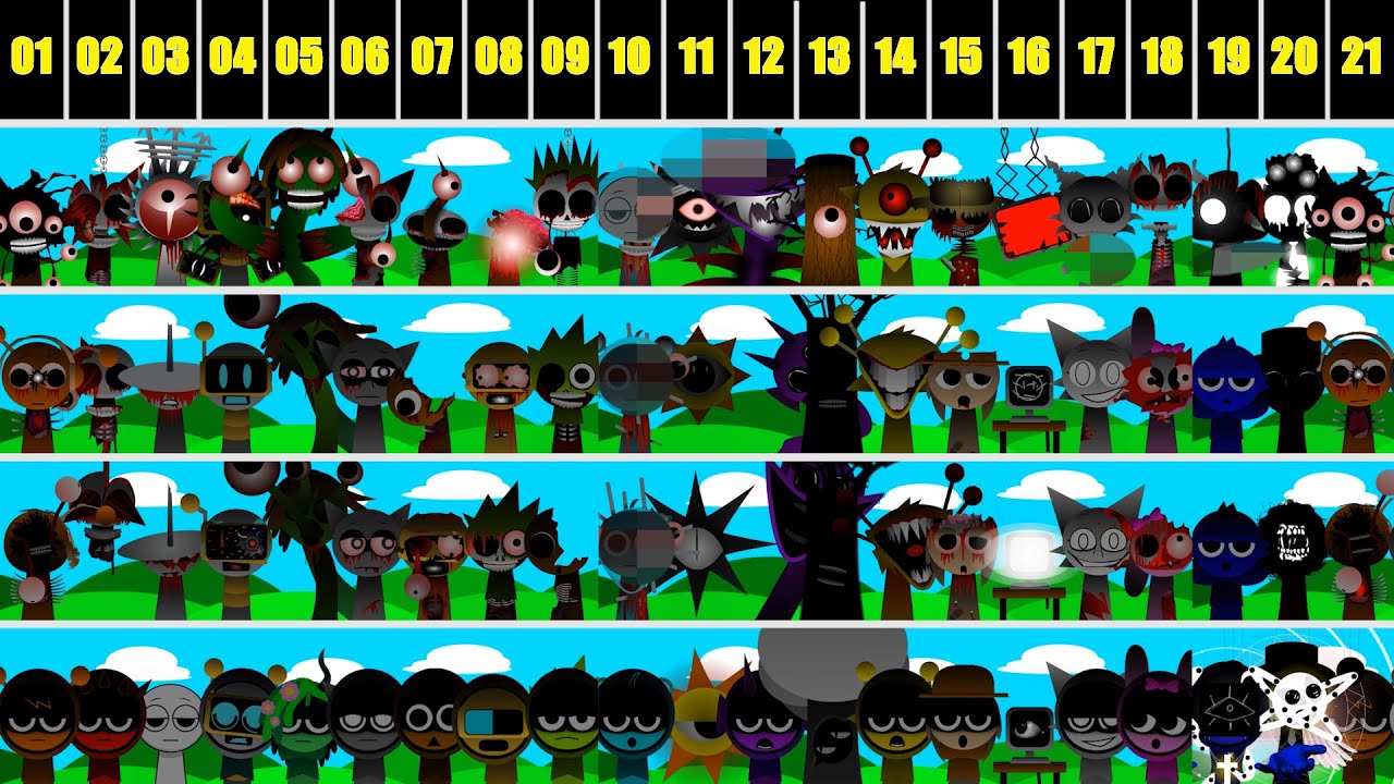 Incredibox Sprunki all in one ( Phase 10 Vs Definitive Phase 3, 4 Vs Jevin Treatment ) Super new