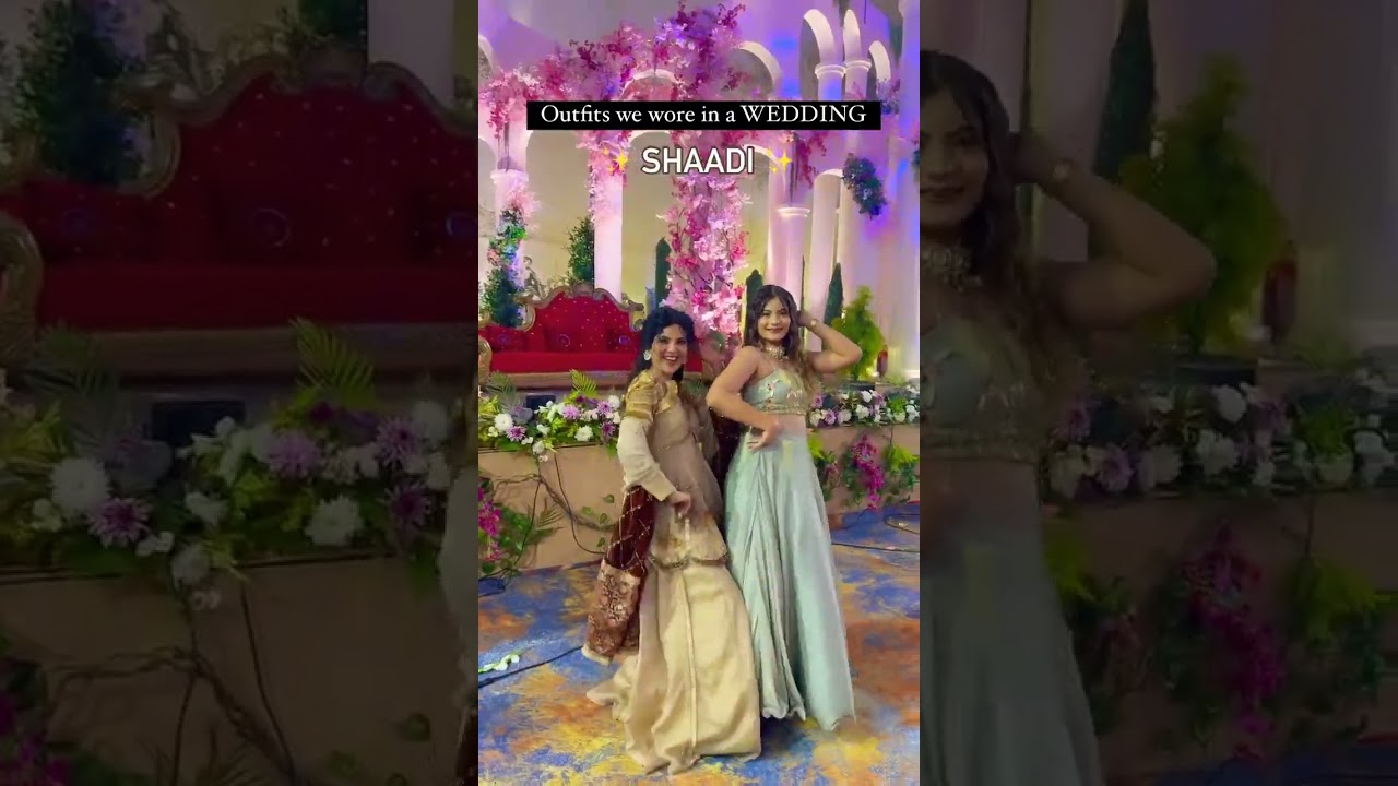 Outfits we wore for a friend&rsquo;s wedding ✨🩷 @niharikajain  #wedding #indianweddings #outfitideas