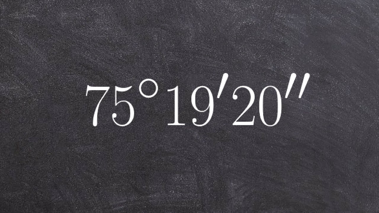 Convert an angle from degrees minutes and seconds to radian form