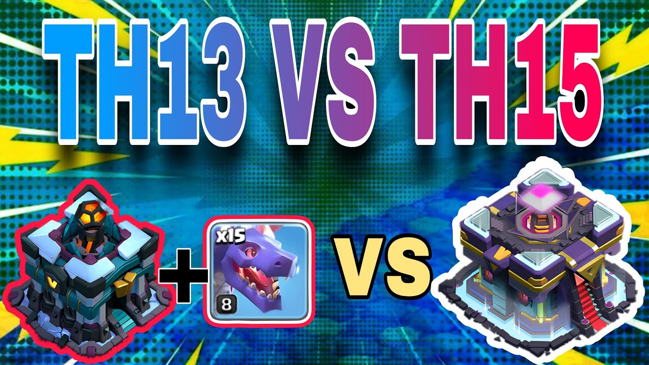 TH13 vs TH15 | Insane Dragon Attack Strategy! | TH13 Attack Strategy | Mass Dragon