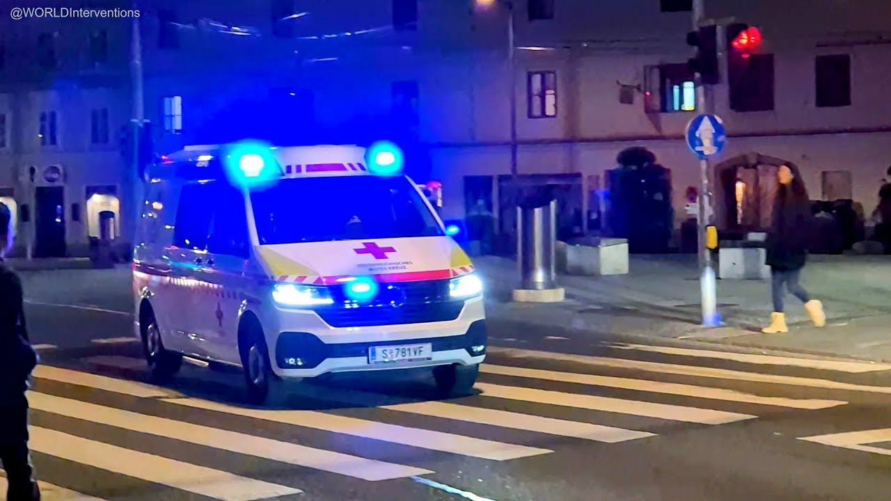 Red Cross Salzburg EMS Ambulance - responding